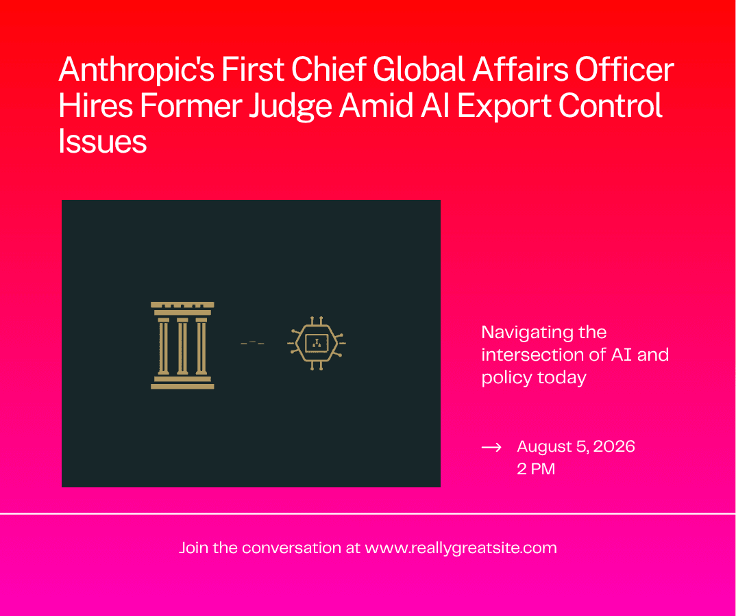Anthropic Names Its First Chief Global Affairs Officer
