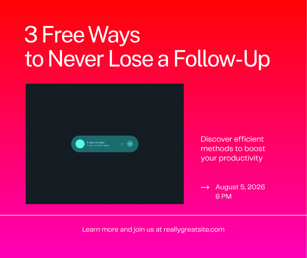 How to Automate Email Follow-Ups for Free (Gmail, NudgeForMe, Boomerang)