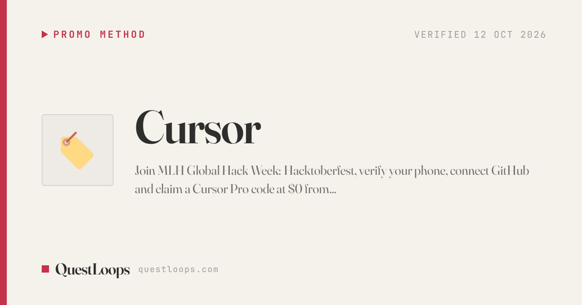 Cursor Pro Code via MLH Global Hack Week